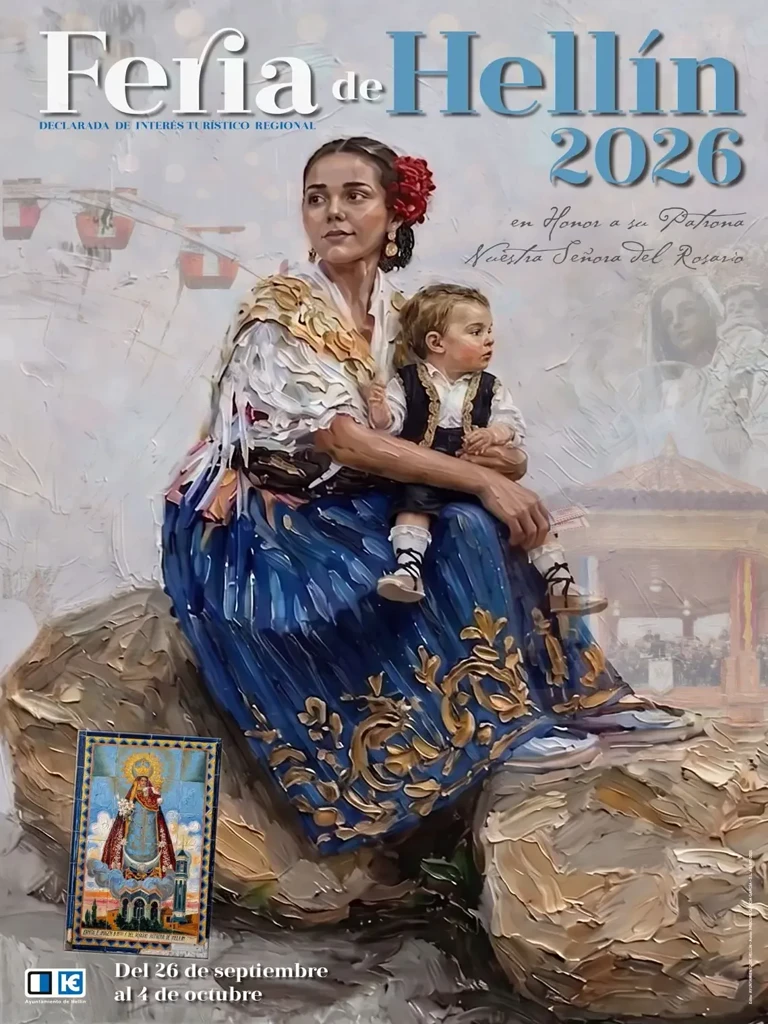 Affiche van de Feria de Hellín 2026 met de data 26 september tot en met 4 oktober